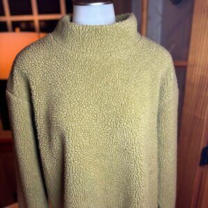 A Month of Sundays Sherpa Fleece Pullover – Cozy Textured Mock Neck – Size Small